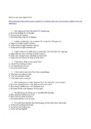English Worksheet: Present Perfect Simple and Continuous