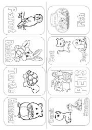 English Worksheet: Pets mini-book