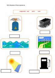 English Worksheet: Energy souces