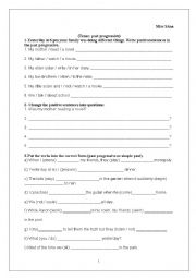 English Worksheet: PAST PROGRESSIVE