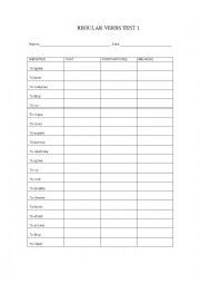 English Worksheet: Regular verbs