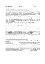 English Worksheet: 1st form review