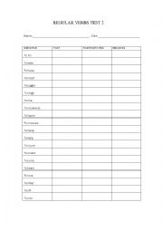 English Worksheet: Regular verbs 2