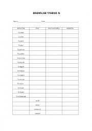 English Worksheet: Regular verbs 4