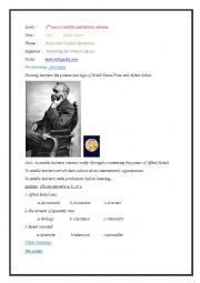 English Worksheet: presentation of the project make peace 