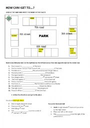 English Worksheet: Giving directions