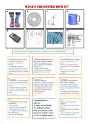 English Worksheet: Faulty Items Mix and Match Reading