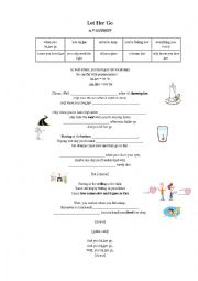 English Worksheet: Let her go Complete the lyrics