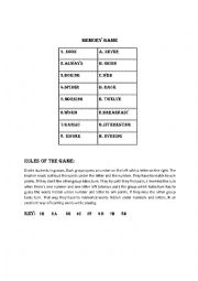 English Worksheet: Memory game 4.