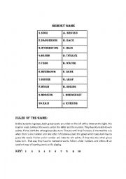 English Worksheet: Memory game 6.