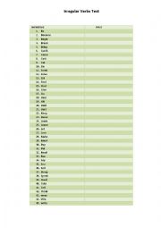 English Worksheet: this is a test of irregular verbs