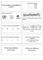 Card Game revision for primary