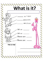 English Worksheet: Clothes