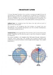 English Worksheet: Imaginary lines