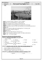 English Worksheet: 3MS test 4 - planning a journey