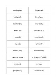 English Worksheet: Adverbs of manner