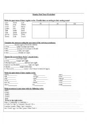 English Worksheet: Regular Past Tense Worksheet