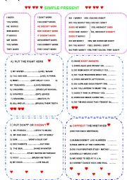 English Worksheet: SIMPLE PRESENT SIMPLE