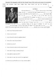 Complete the biography with the Past Simple 