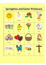 English Worksheet: Easter Pictionary