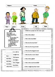 English Worksheet: Physical Description Worksheet 