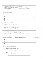 English Worksheet: Indirect Questions