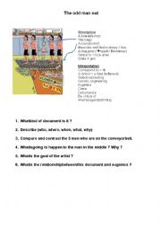 English Worksheet: Cartoon : The odd man out