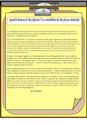 English Worksheet:                   Revolution in the phone industry 