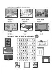 English Worksheet: THE PARTS OF THE HOUSE