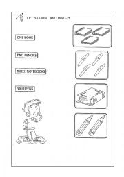 English Worksheet: Lets count