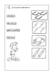 English Worksheet: Lets count