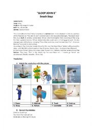 English Worksheet: Sloop John B