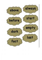 antonym matching worksheet