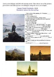 English Worksheet: Discussing a seascape
