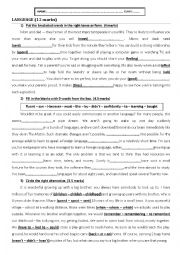 English Worksheet: multiple language excercises