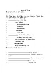 English Worksheet: Question Words 