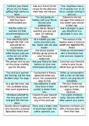 English Worksheet: Role Play Situations