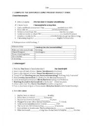 English Worksheet: present perfect and simple past