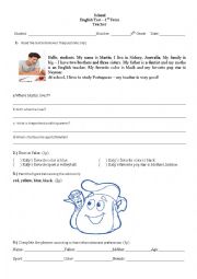 English Worksheet: Evaluation