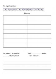 English Worksheet: Dictation sheet