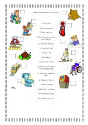 English Worksheet: can/ cant signs