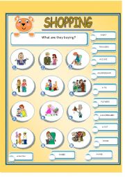 English Worksheet: SHOPPING