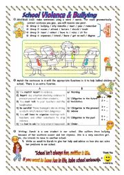 English Worksheet: School violence / Bullying