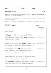 English Worksheet: Cloze Passage (Letter of Commendation)