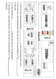 English Worksheet: DIRECTION