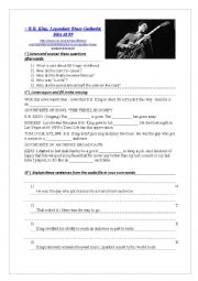 English Worksheet: NPR news listening BB king The king of the Blues 