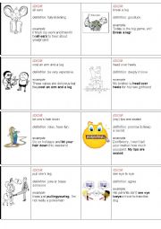 English Worksheet: body & clothes idioms