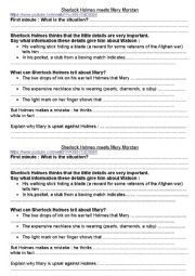 English Worksheet: Sherlock Holmes meets Mary Morstan