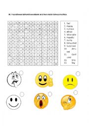 English Worksheet: Feelings and Emotions Letter Soup