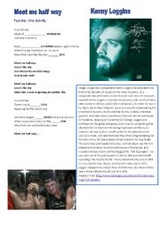 English Worksheet: Music-Kenny Loggins-Meet me half way